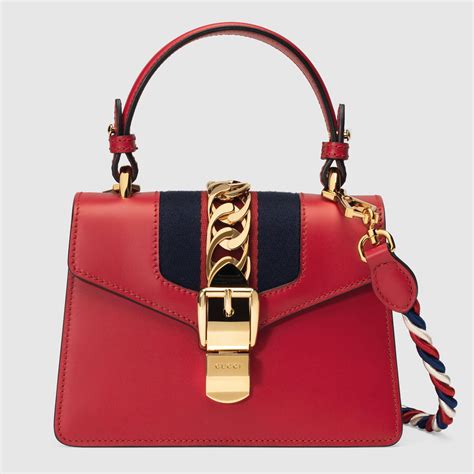 red gucci bag mini|Gucci mini denim bag.